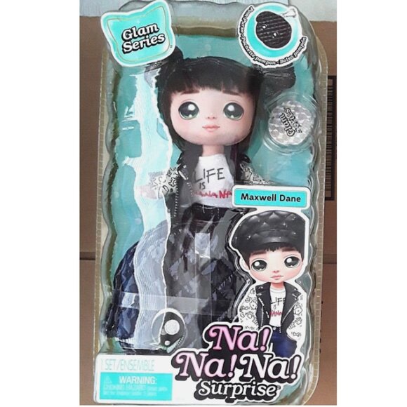 Na Na Na Surprise Glam Series Maxwell Dane Boy Fashion Doll Metallic Puppy Purse - Picture 1 of 1